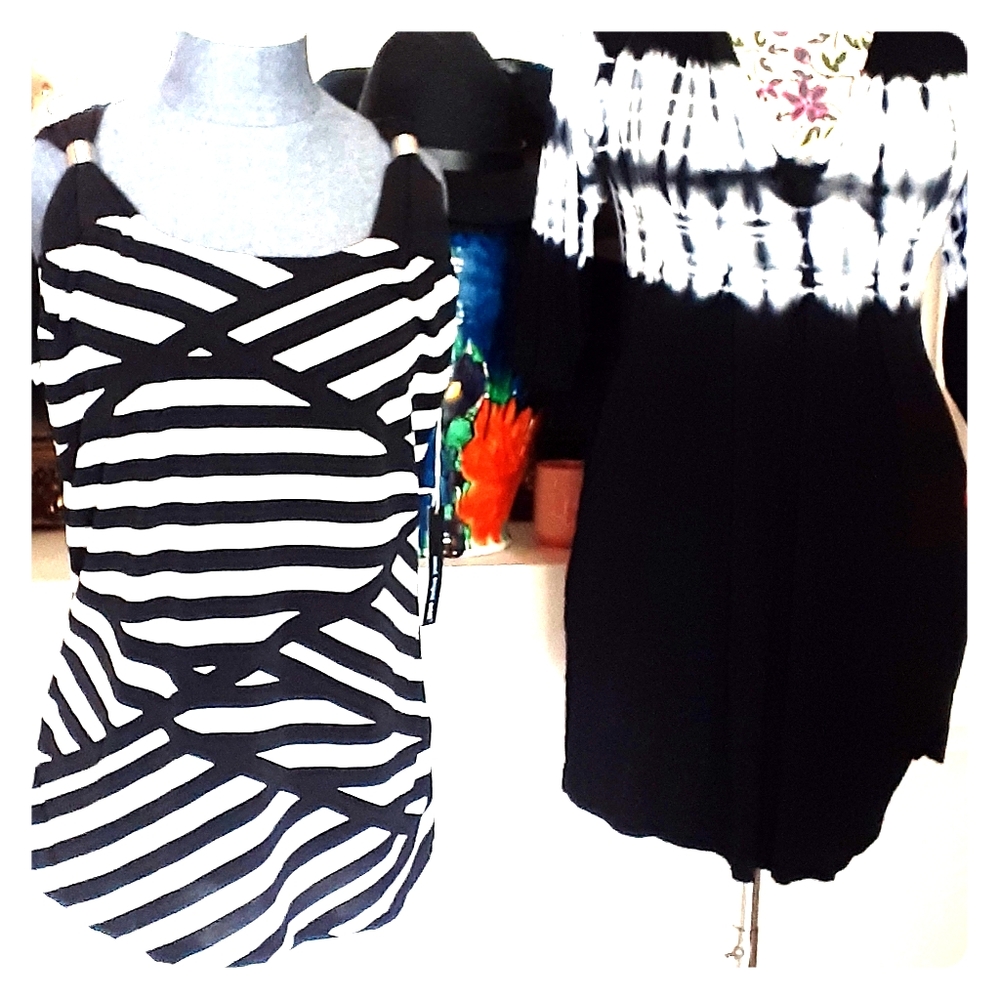 Black and white blouse